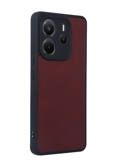 Xiaomi Redmi Note 14 4g Kılıf Aras Deri Kapak - Bordo Çr