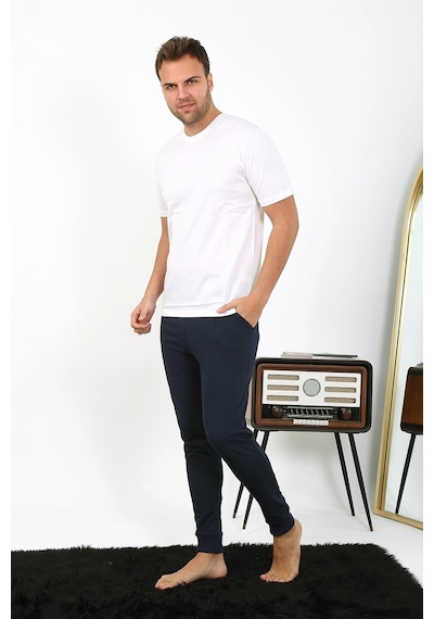 Akbeniz Erkek Pamuk Tek Alt Pijama Lacivert 27551