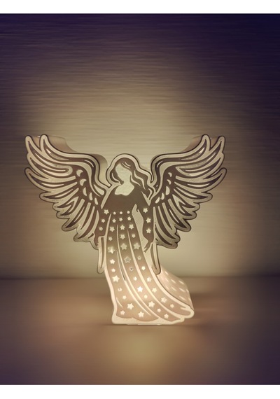Işıklı Melek Figürü Tealight Dahil Dekoratif Aydınlatma