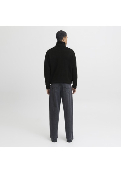 Jack & Jones Erkek Relaxed Fit Triko Pullover - Soho - 12278937 Siyah