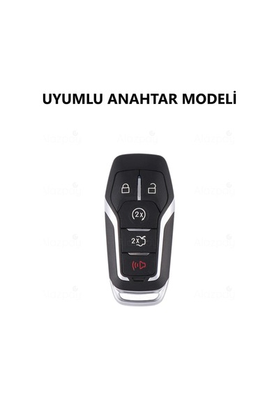 Ford Fusion Mondeo Explorer Mustang F150 Uyumlu Gold Kenar Tpu Anahtar Kılıfı Mavi