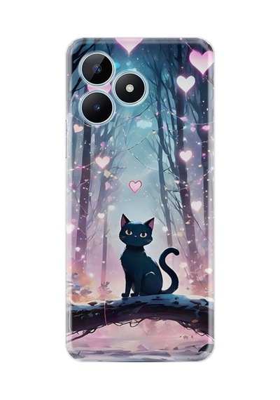 Realme Note 50 Kılıf Boutique Baskılı Resimli Love Cats Tree Pcode -050