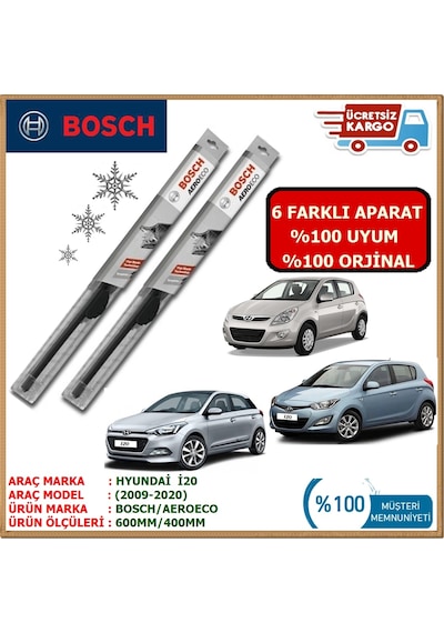 Hyundai İ20 Ön Silecek Takımı 2008-2020 / Bosch  Aeroeco