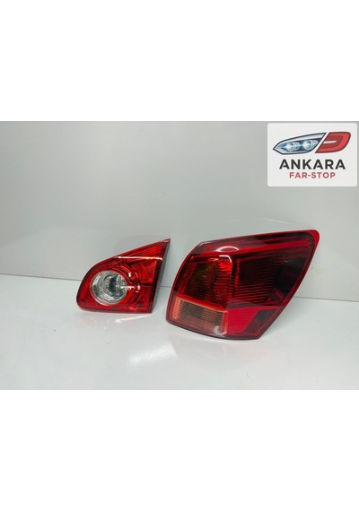 Nissan Qashqai 2007 - 2010 Stop Lambası Sağ İç Ve Dış Takım Toplam 2 Adet Stop