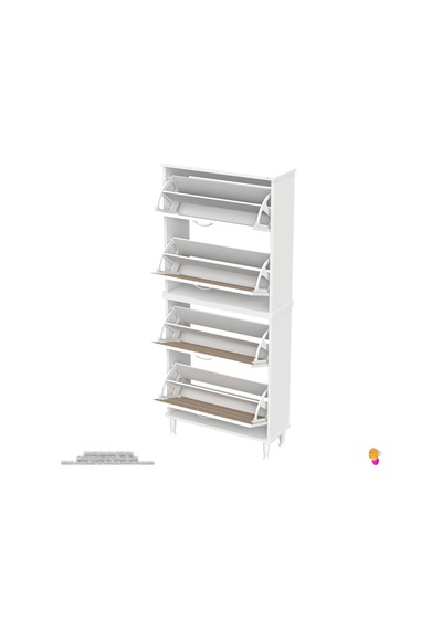 Modilayn Umay' 2 Li Kapı Önü 72 X 168 X25, 5 Cm Lik 4 Düşer Kapak 8 Göz Bölmeli Ayakkabılık Beyaz Cordoba Modilayn Umay' 2 Li Kapı Önü 72 X 168 X25, 5 Cm Lik 4 Düşer Kapak 8 Göz Bölmeli Ayakkabılık Beyaz Cordoba