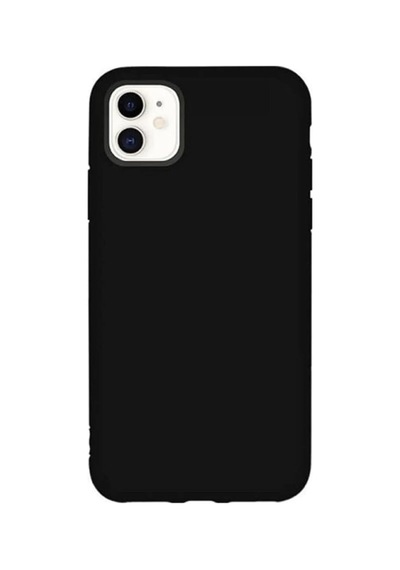 & Aksesuar Apple İphone 12/12 Pro İle Uyumlu İçi Kadife Yapıya Sahip Dışı Mat Lansman Silikon Kılıf Şok Emici Full Kasa Koruma Sağlayan Kılıf Siyah
