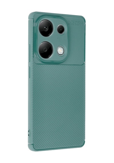 Xiaomi Redmi Note 13 Pro 4g Uyumlu Kılıf Auto Focus Karbon Kapak - Koyu Yeşil