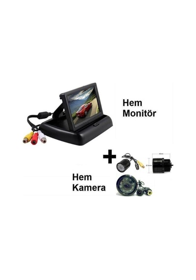Kingvox Geri Vites Kamerası 4.3" Monitör Kamera Ful Set