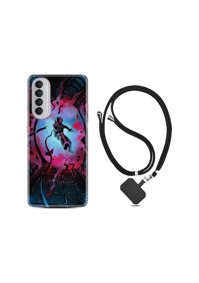 Oppo Reno 4 Pro Kılıf Boyun Askılı Astronot Attack 1702