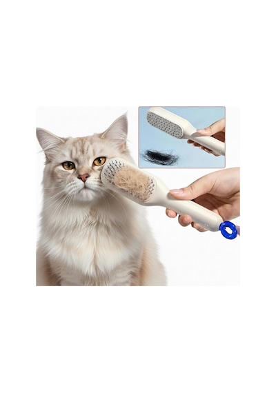 1 Adet Sihirli Geri Çekilebilir Kedi Tarak Kendini Temizleyen Kedi Fırçası Kolay Temizlenen Fırça