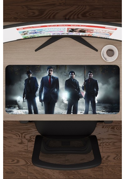 Mafia Kaymaz Dikişli Kauçuk Oyuncu Mousepad V5 - 70x30 Xl Gaming Mouse Pad Fare Altlığı