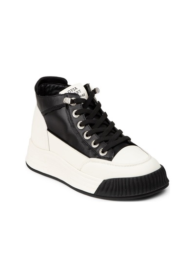 Deery Kadın Hakiki Deri Siyah High Top Sneaker Ayakkabı - 25334zsyhc01 Siyah