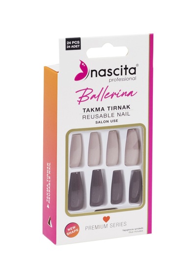 Nascita Ballerina Takma Tırnak Renkli 24 Lü Set Nasnaıl00155