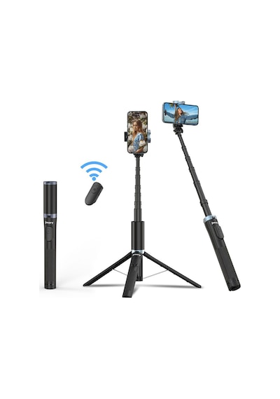 Jmary Kt-259 Tripod Ve Selfie Çubuğu 360 Derece Dönebilen Kablosuz Kumandalı Siyah