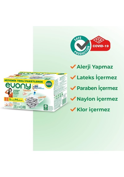Elastik Kulaklı Trendy Maske Tekli Paketlenmiş 200 Adet