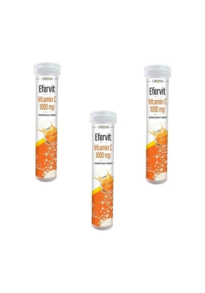 Orzax Efervit Vitamin C 1000 MG 20 Tablet 3 Adet