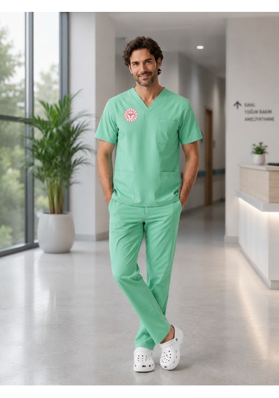 Aile Sağlığı Forması Scrubs Likralı Takım Sağlık Bakanlığı Uyumlu-bermuda