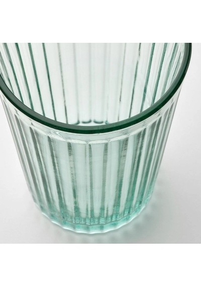 Ikea Vardageen 4'lı Meşrubat Bardağı 310 Ml Şeffaf Açık Lacivert Mavi - Şeffaf