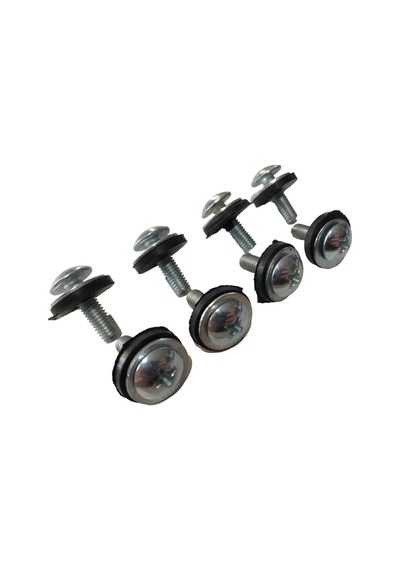 Motosiklet Kaporta Vidası Lastikli Ve Pullu 6mm 2.5 Cm ( 8 Adet )
