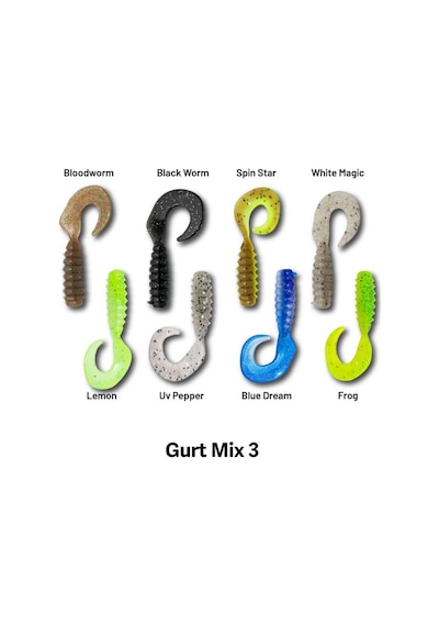 Hanfish Gurt 60 Mix 3 Silikon Yem 8 Adet