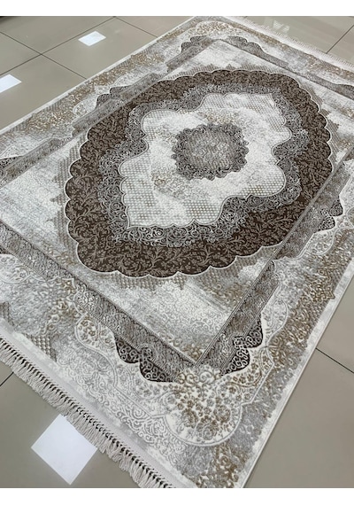 Padişah Halı Santo 31882 081 Serisi Akrilik Salon Oturma Yatak Odası Halısı Gri - Kahve