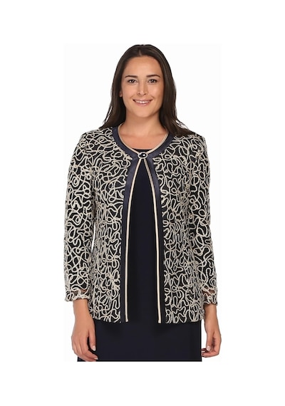 Ladies First Ladıes Fırst Büyük Beden 2931 Lacivert Ceket+Bady Ikili Takım