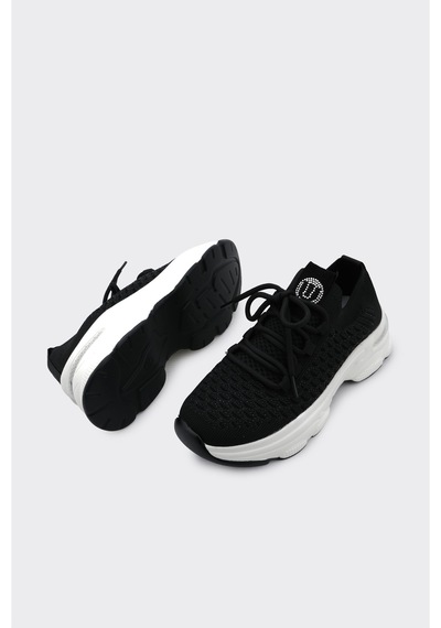 Derinet Comfort Taban Kadın Sneaker Siyah Siyah