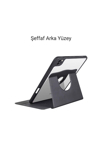 Apple Uyumlu iPad 11 İnç Pro M2 3/4 Nesil 360 Dönebilen Yatay Dikey Stand Özellikli Pino Tablet Kılıfı Kapaklı Kılıf