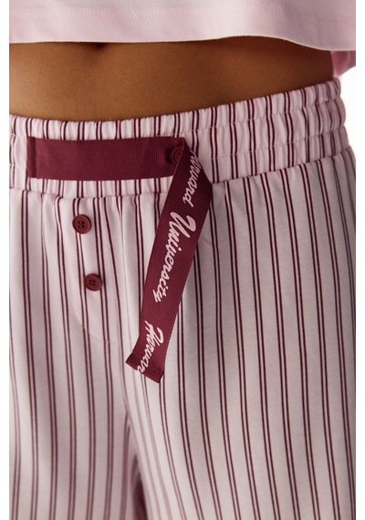 Penti Pembe Harvard Graffiti Desenli Kısa Kollu Şort Pijama Takımı Pk24