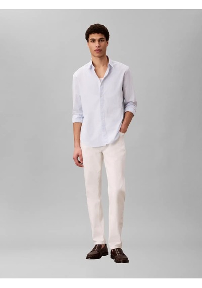 Calvin Klein Classıc Taper Chalk, Asn, 32, 34 Beyaz Erkek Kot Pantolon