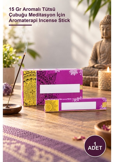 1 Adet Meditasyon Aromalı Çubuk Tütsü 15 Gr Aromalı Tütsü Çubuğu Meditasyon İçin Aromaterapi Incense Stick