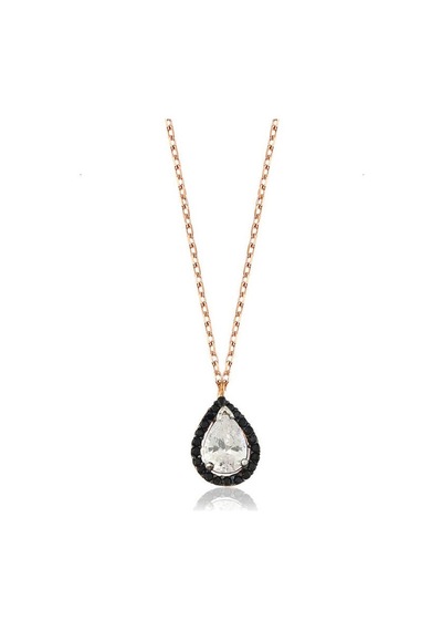 Gümüş Beyaz Damla Kadın Kolye