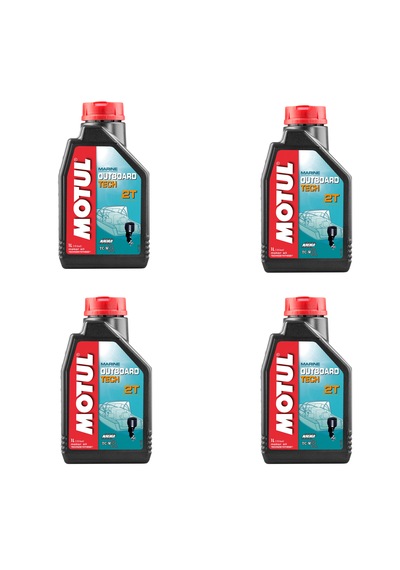 Motul Marine Outboard Tech 2T 2 Zamanlı Tekne Motor Yağı 1 L 4 Adet