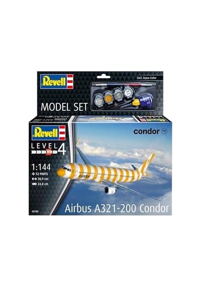 Model Set Airbus A321-200 "condor"- Model Kit With Basic Accessories Açık Ahşap