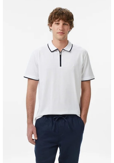 Nautica Erkek Beyaz Regular Fit Polo Yaka T-shirt-14587
