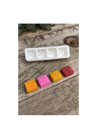 Mini Dörtlü Silikon Mum Kalıbı Seti 10c