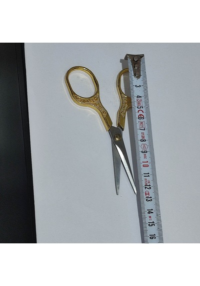 Altın Rengi İşlemeli Küçük Makas Özel Olarak Keskinleştirilmiş
