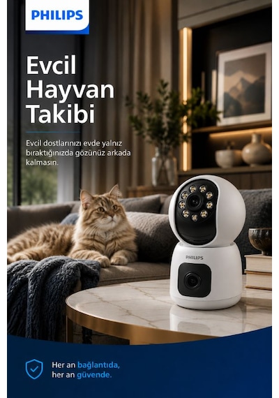Taı3320 Full Hd Akıllı Ev Kamerası Hareket Algılama Gece Görüşü Çift Yönlü Ses Mobil Uygulama Destekli