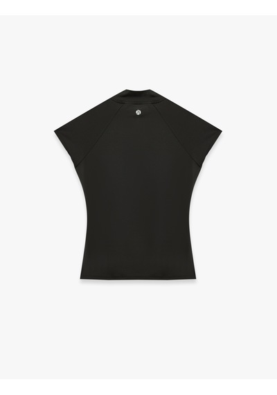 Koton Fermuarlı Dikiş Detaylı Slim Fit Dik Yaka Spor Yelek Siyah 6sak10284nk