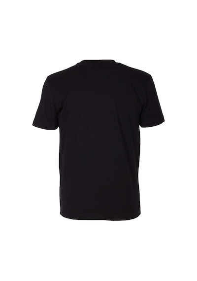 Erkek Tişört Bisiklet Yaka Slim Fit Baskılı T-shirt Ncs Jeans 1292 Siyah