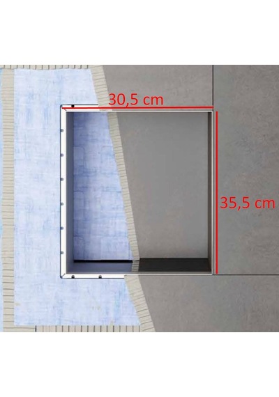 Gruen - Duvar Nişi Paslanmaz Satine Dikey 30,5 X 35,5 Cm - Sn1-w305l355s1-v
