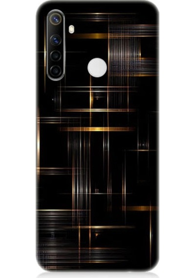 Realme 6i Uyumlu Soyut Çizgiler Desenli Silikon Kılıf