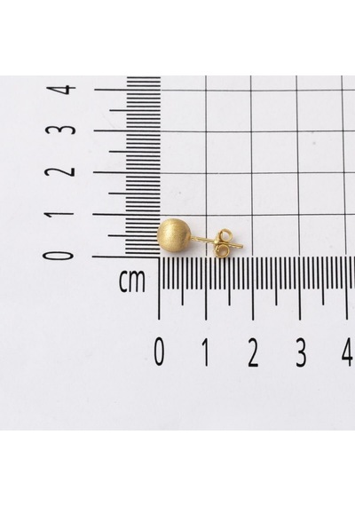 Bilezikci Mat 14 Ayar Altın Top Küpe 7 Mm. Kpads14k29575