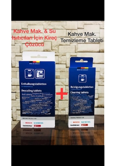 Kahve Mak. & Su Isıtıcıları İçin Kireç Çözücü Ve Temizleme Tablet