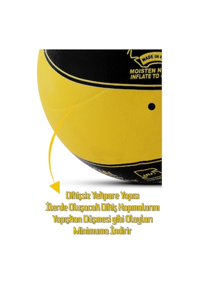Voleybol Topu Pompalı Dahil Set Kauçuk Beta Dikişsiz Yekpare Üretim Siyah Mavi