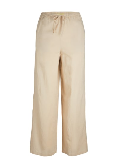 Jack & Jones Kadın Rahat Kalıp Keten Pantolon - Flora 12249649 Cement Bej