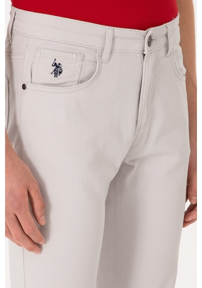 U.S. Polo Assn. Erkek Açık Gri Kanvas Pantolon 50309126-VR001