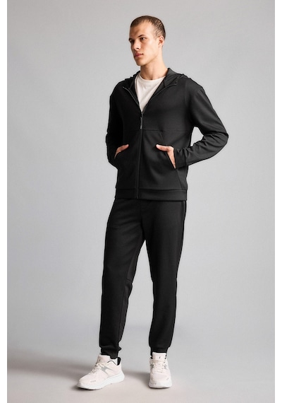 Defacto Ultra Yumuşak Slim Fit Standart Paça Skuba Dalgıç Kumaş Jogger Eşofman Altı Z9112az26aubk81 Siyah-bk81
