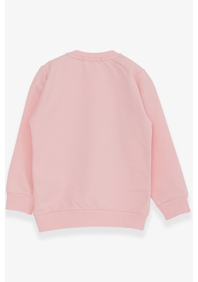 Breeze Kız Çocuk Sweatshirt Sevimli Kız Baskılı 1.5-5 Yaş, Pudra
