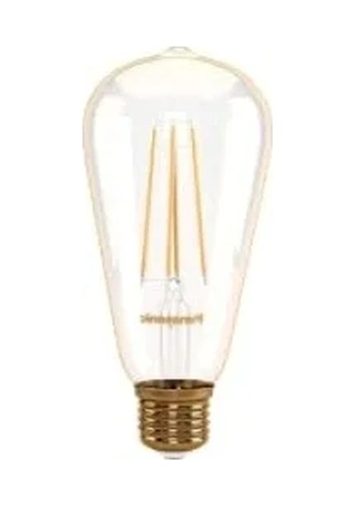 Dim Edilebilir E27 Filaman St64 Lamba 7w 630lm 2000k Gold -